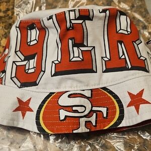 Women's San Francisco 49ers White and Red Bucket Hat